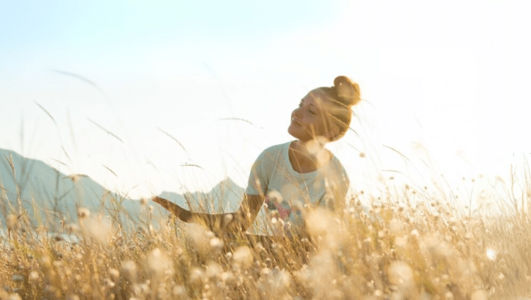 teacher practicing soft skills in nature